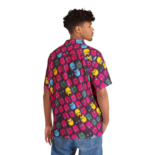 Cat Hawaiian shirt - Black