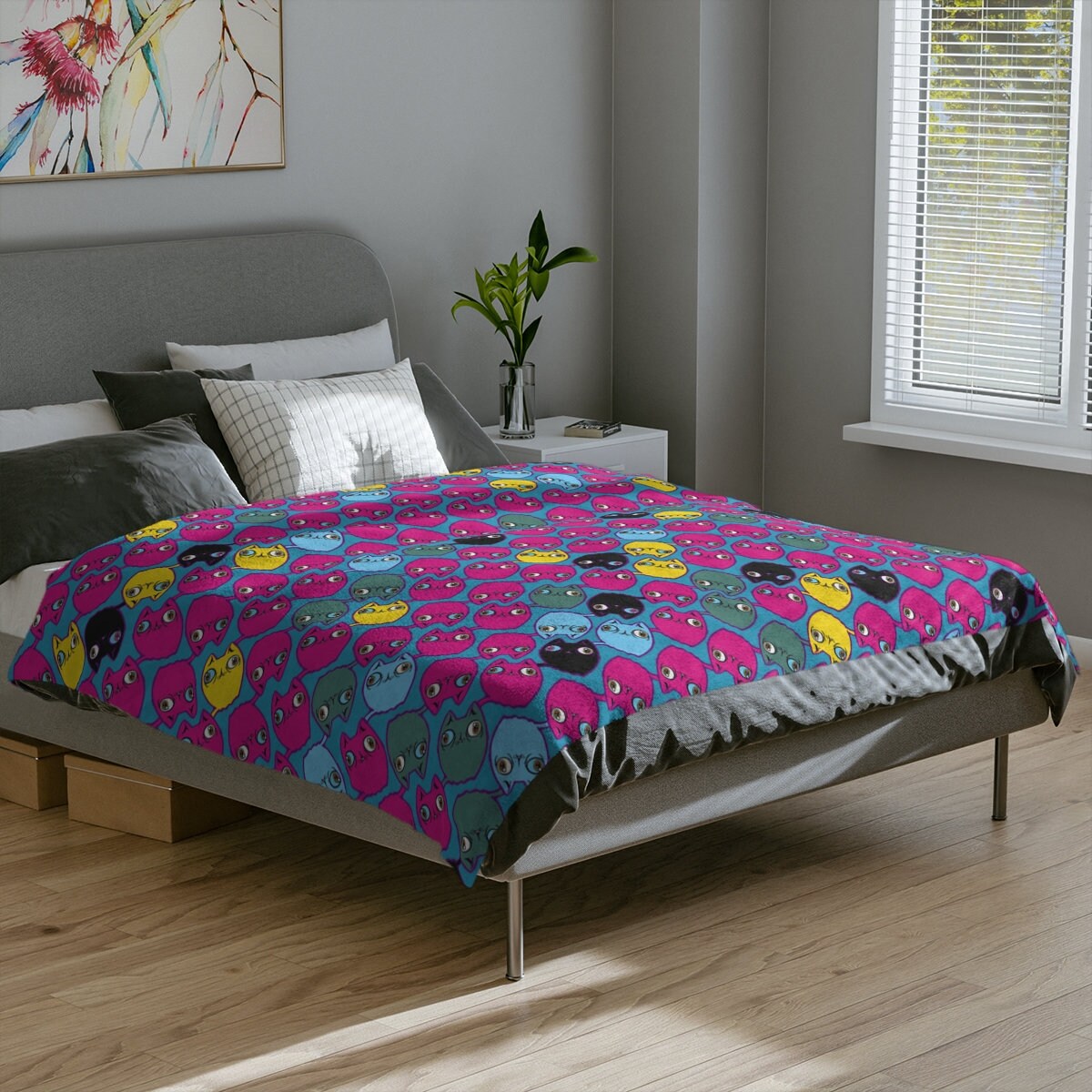 Velveteen Minky Cat Blanket