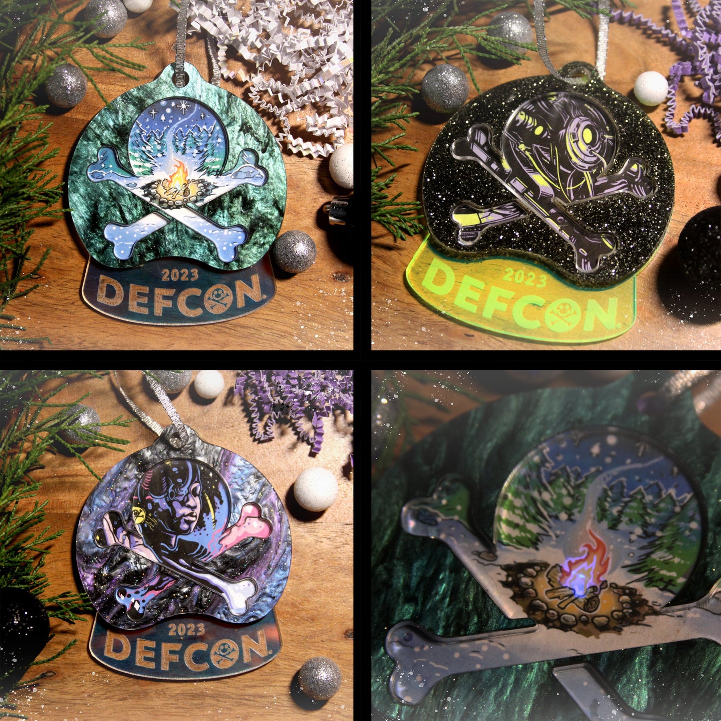 3 Ornament Bundle - DEFCON 2023 Ornament Set